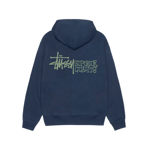 STUSSY - Superior Quality Zip Hood - (Navy)