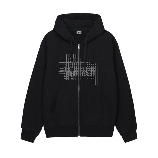 STUSSY - Refracted Zip Hood - (Blac)