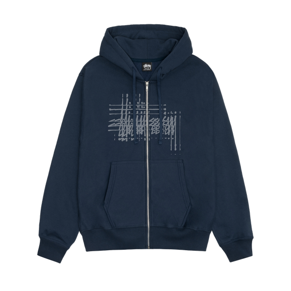 STUSSY - Refracted Zip Hood - (Navy)