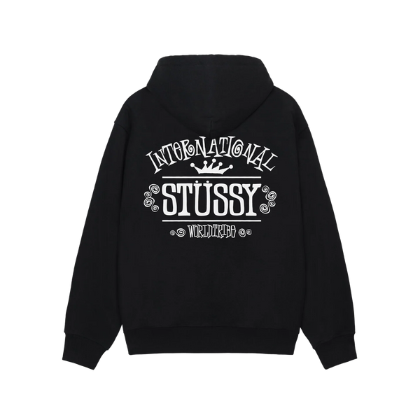 STUSSY - Worldwide Zip Hood - (Blac)