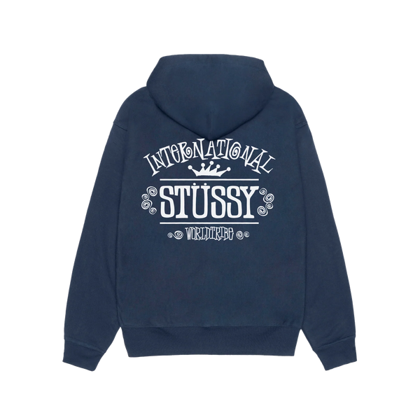 STUSSY - Worldwide Zip Hood - (Navy)