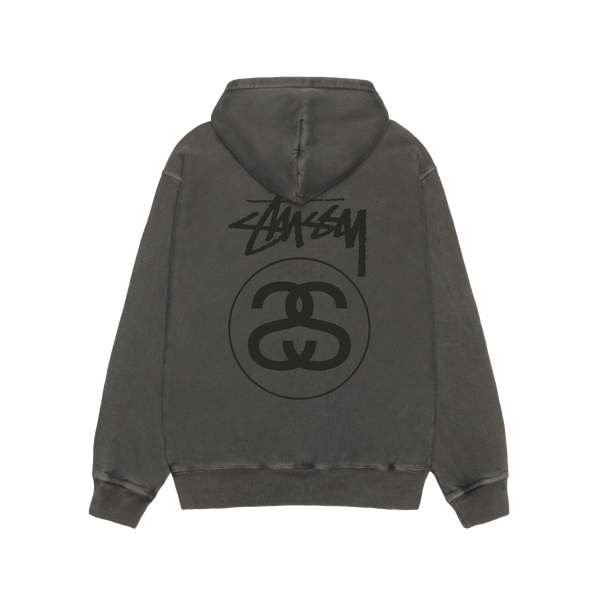 STUSSY - Stock Link Pig. Dyed Zip Hood - (Black)