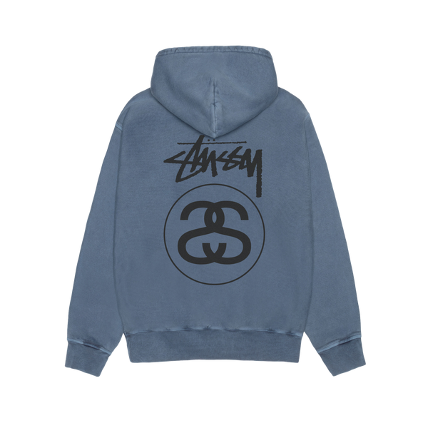 STUSSY - Stock Link Pig. Dyed Zip Hood - (Navy)