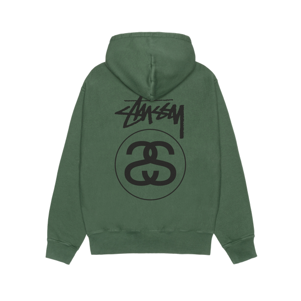 STUSSY - Stock Link Pig. Dyed Zip Hood - (Pine)