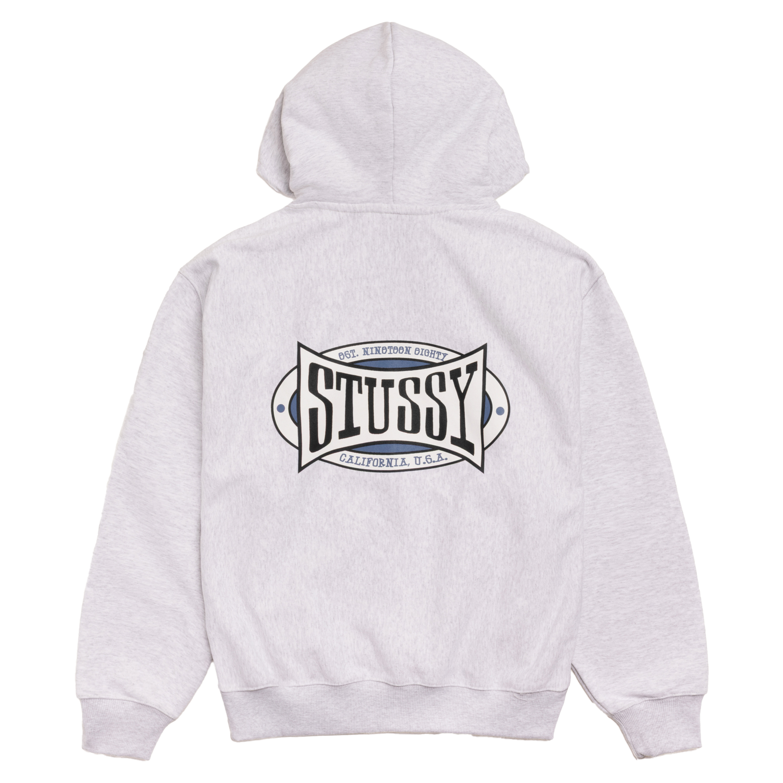 STUSSY プルオーバーパーカー でかロゴフーディ オーバーサイズ 青
