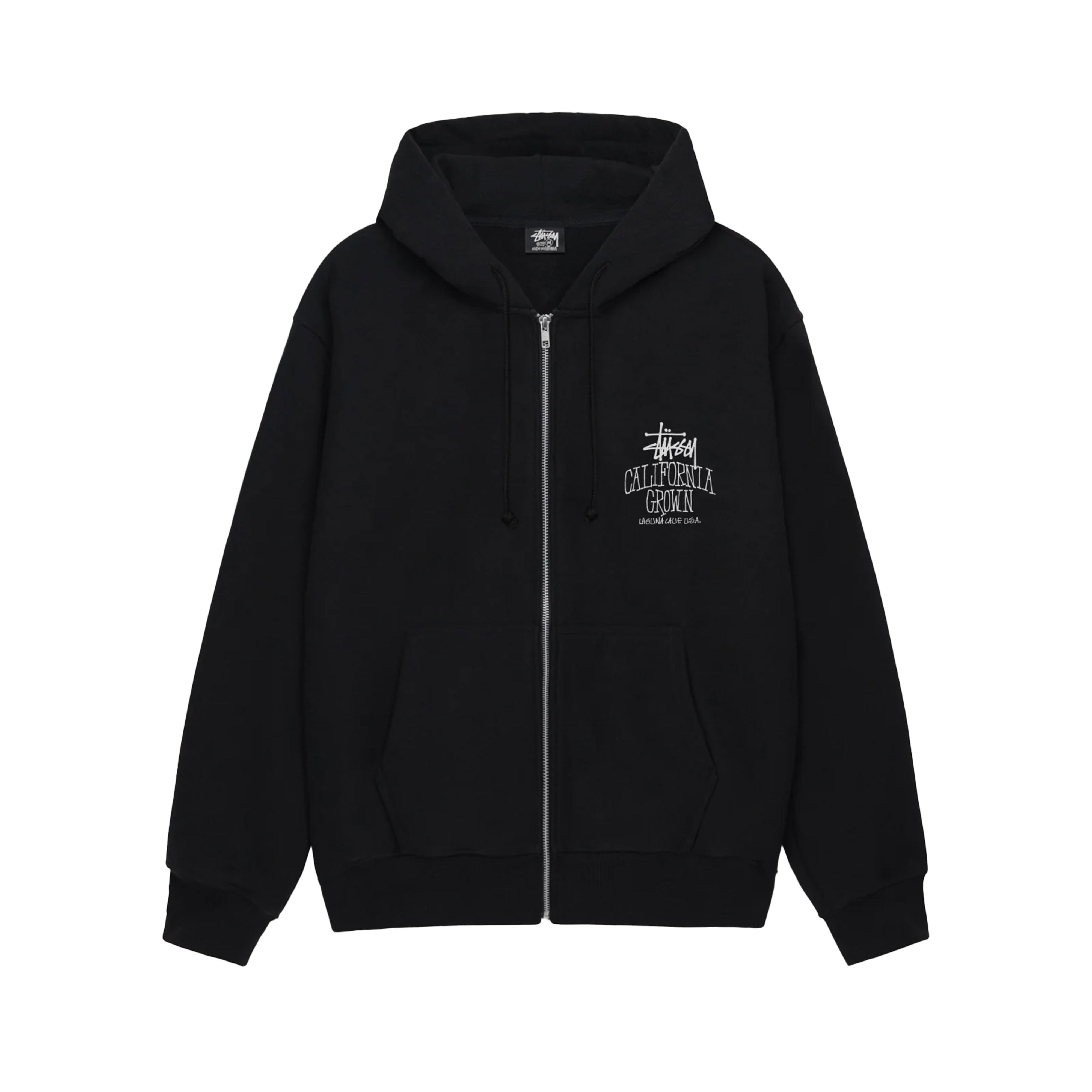 STUSSY: Cali Grown Zip Hood (Black) | DSMG E-SHOP