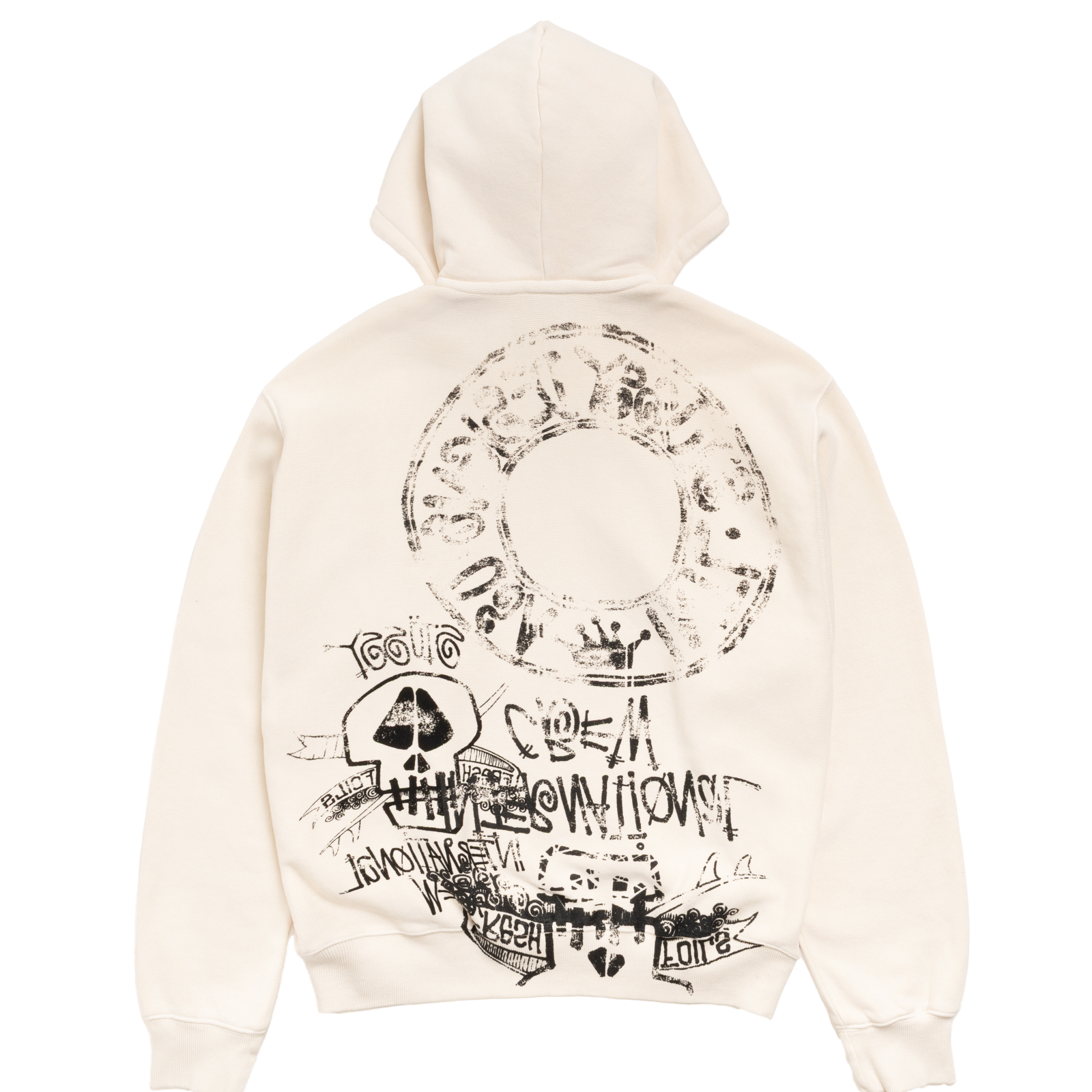STUSSY: Skulls Zip Hoodie (Bone) | DSMG E-SHOP STUSSY: Skulls Zip Hoodie (Bone) | DSMG E-SHOP