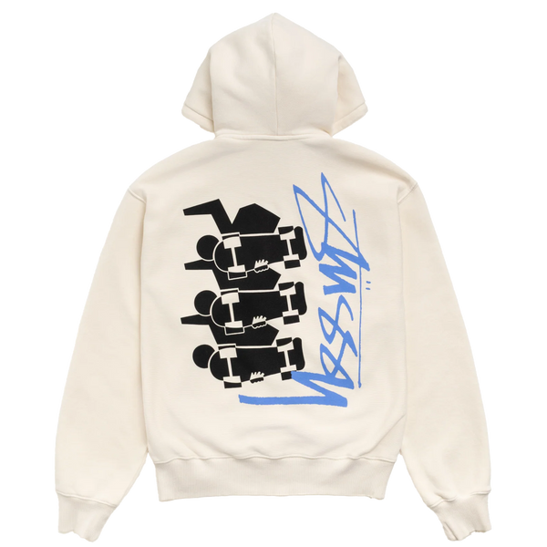 STUSSY - Skate Stack Gar. Dyed Zip Hood - (Bone)