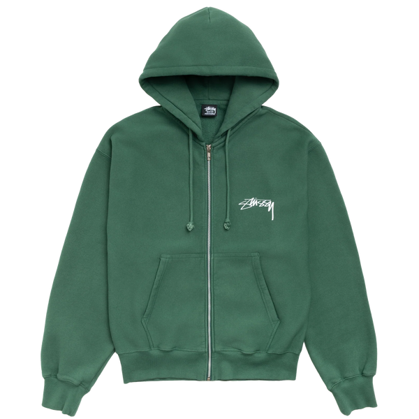 STUSSY - Skate Stack Gar. Dyed Zip Hood - (Pine)
