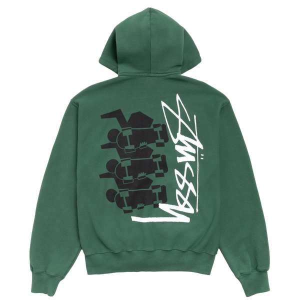 STUSSY - Skate Stack Gar. Dyed Zip Hood - (Pine)