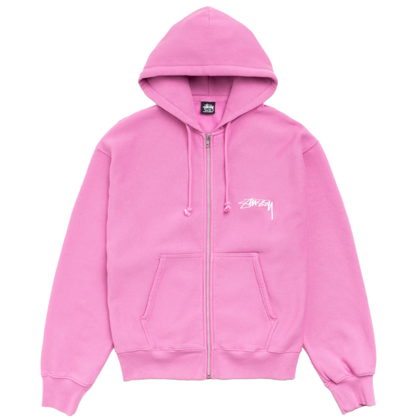 STUSSY - Skate Stack Gar. Dyed Zip Hood - (Pink)