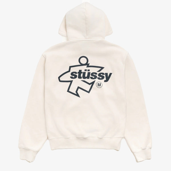 STUSSY - Surf Size Gar. Dyed Zip Hood - (Bone)