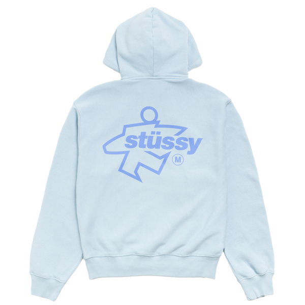 STUSSY - Surf Size Gar. Dyed Zip Hood - (Skyblue)