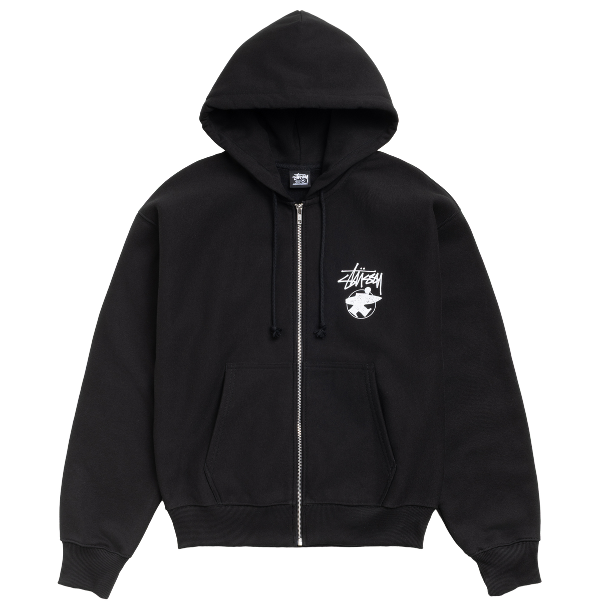 STUSSY: Long Haul Zip Hood (Black) | DSMG E-SHOP