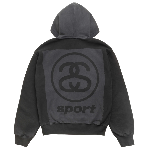 STUSSY - Link Sport Gar. Dyed Zip Hoodie - (Fade Black)