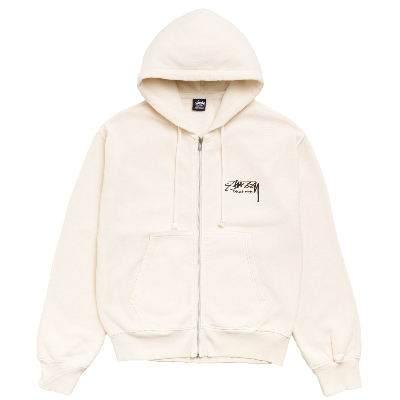STUSSY: Beach Roots Gar. Dyed Zip Hood (Bone) | DSMG E-SHOP
