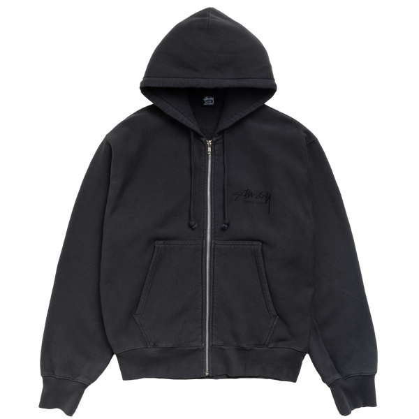 STUSSY - Beach Roots Gar. Dyed Zip Hood - (Faded Black)