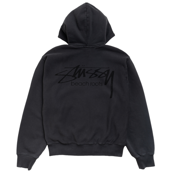 STUSSY - Beach Roots Gar. Dyed Zip Hood - (Faded Black)
