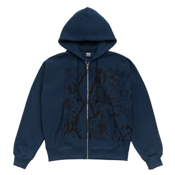 STUSSY - Snakeskin Zip Hoodie - (Navy)