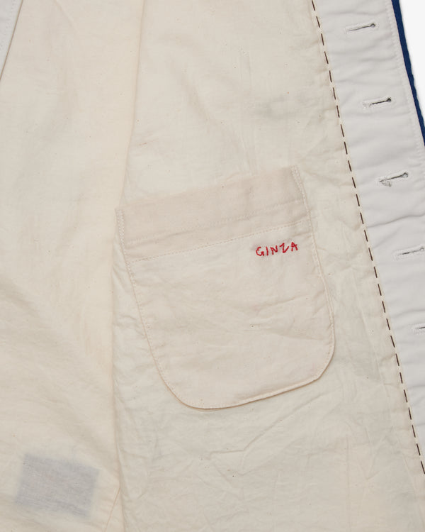 KHOKI - Vintage-Finished Work Jacket - (White)