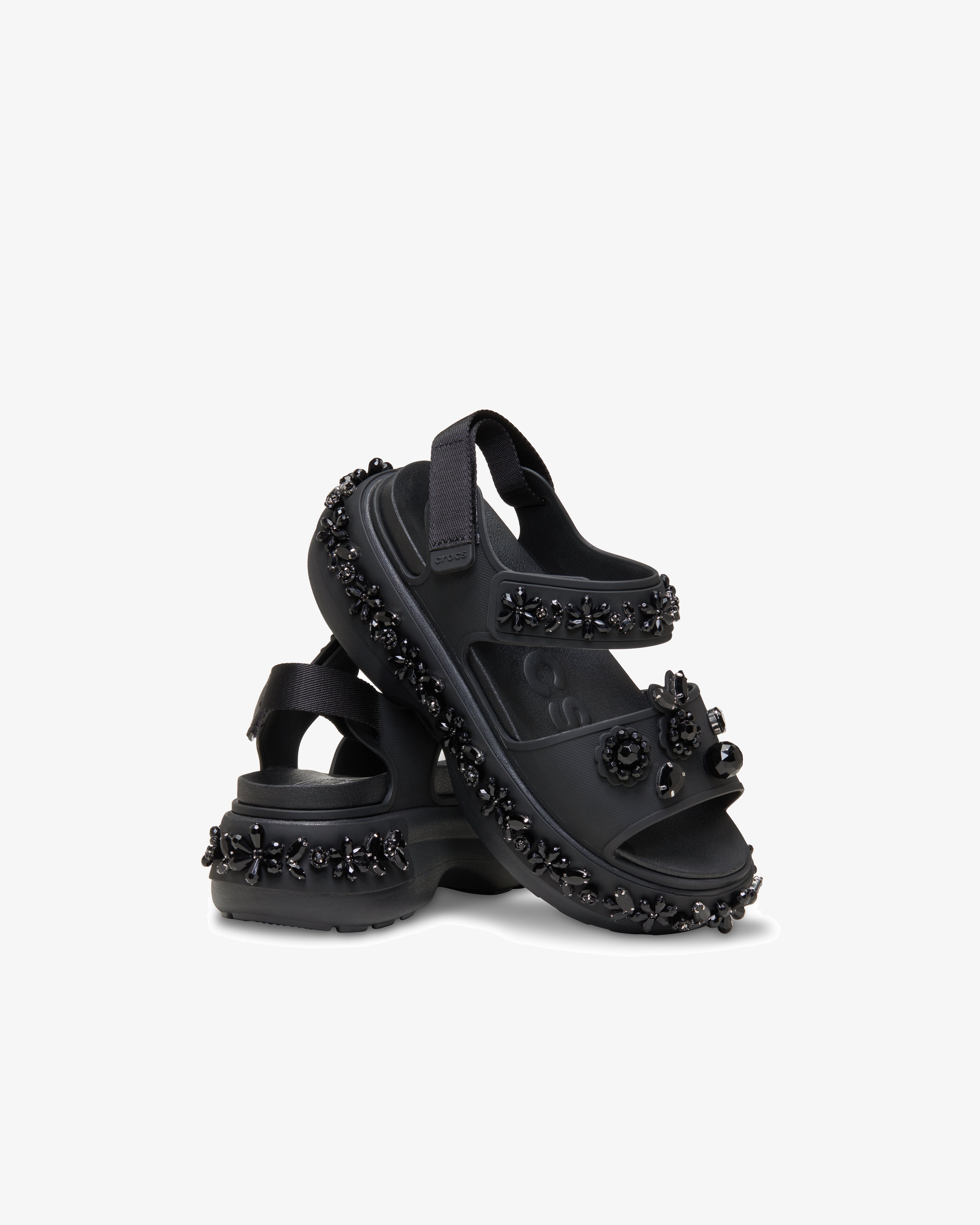 SIMONE ROCHA X CROCS: Soho Sandal (Black) | DSMG E-SHOP