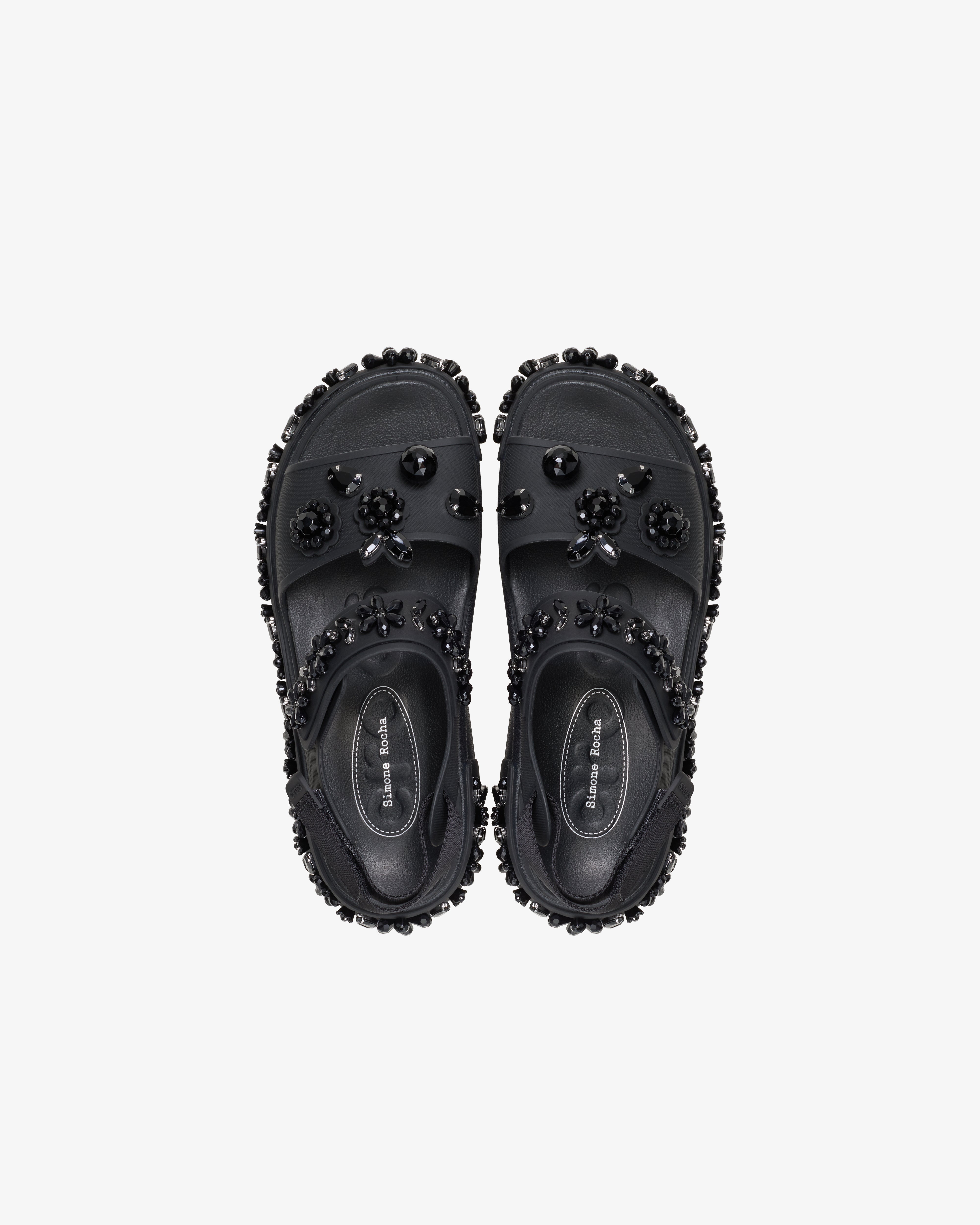 SIMONE ROCHA X CROCS: Soho Sandal (Black) | DSMG E-SHOP