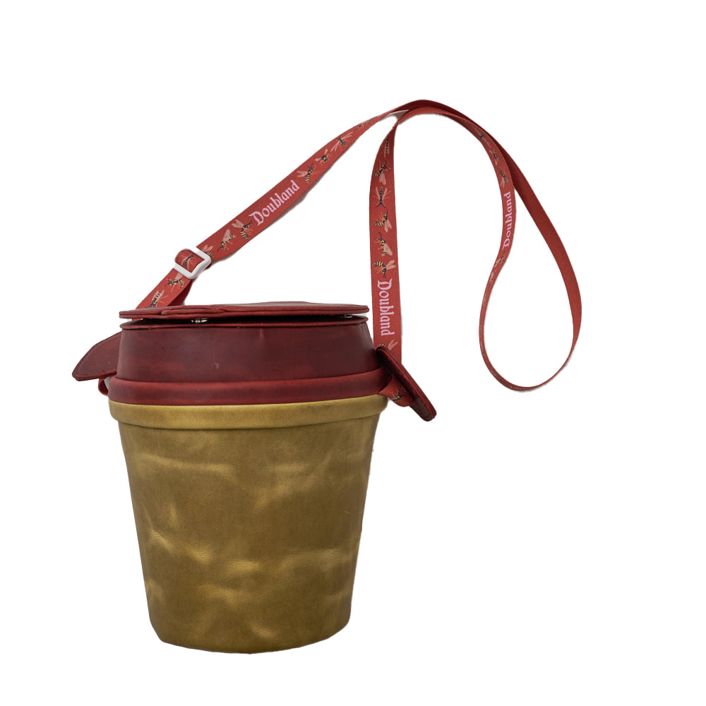 DOUBLET - Leather Popcorn Bag  - (Red/Yellow) view 1