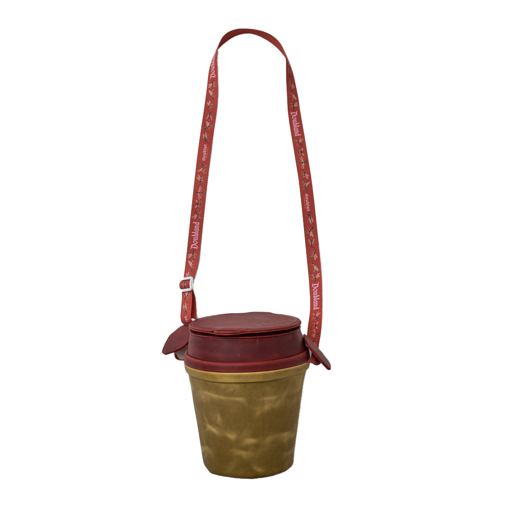 DOUBLET - Leather Popcorn Bag  - (Red/Yellow) view 2