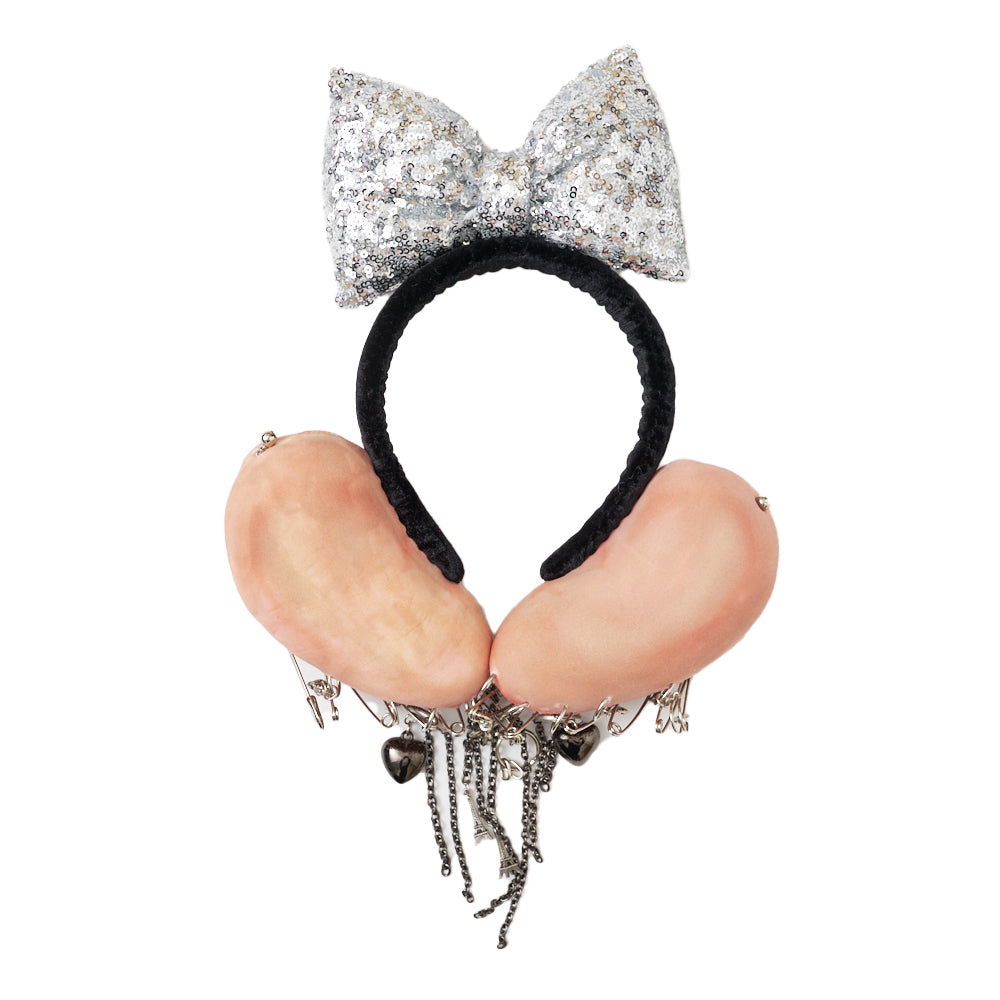 DOUBLET - Headband With Ears - (Silver) view 2