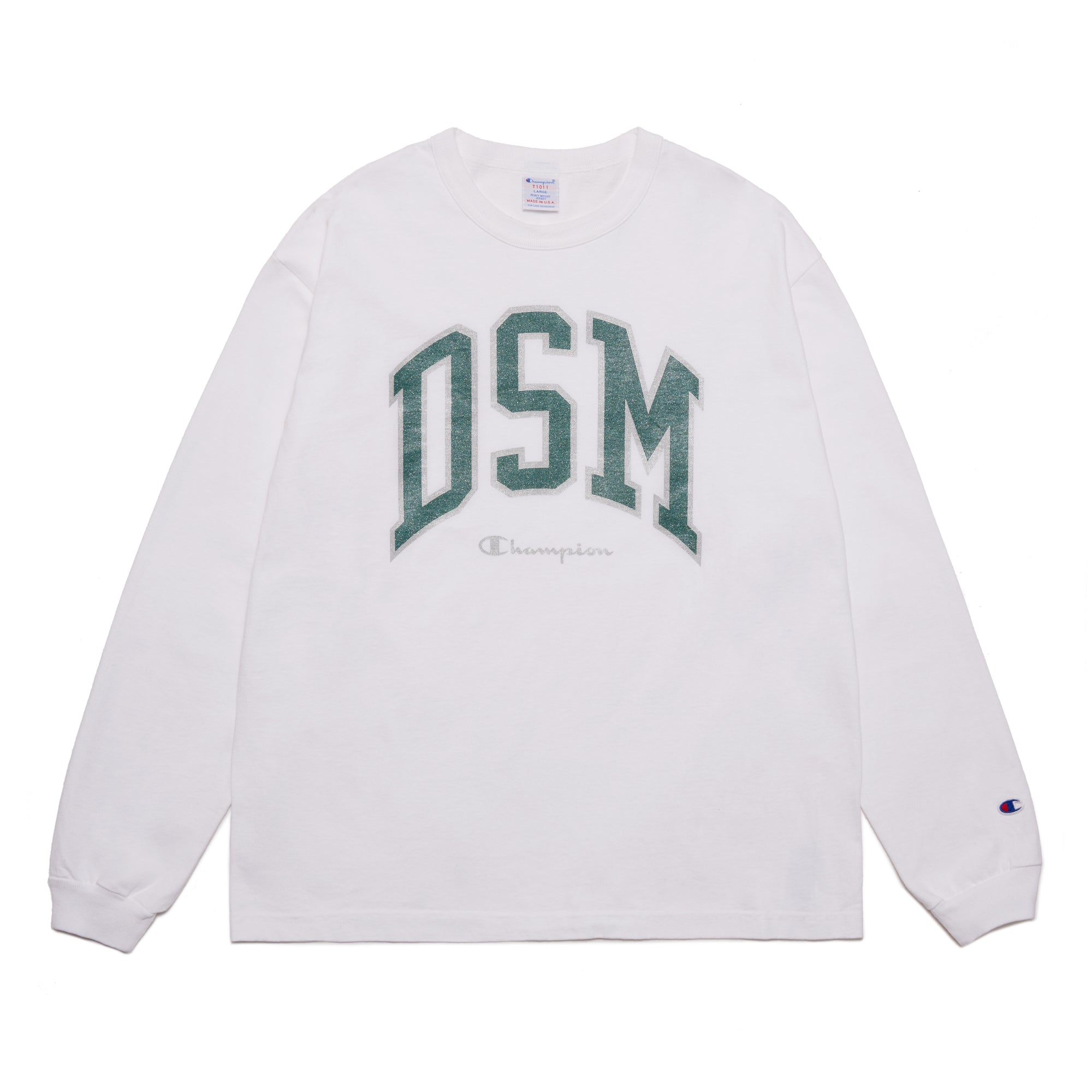 CHAMPION: Long Sleeve T-Shirt (White) | DSMG E-SHOP 