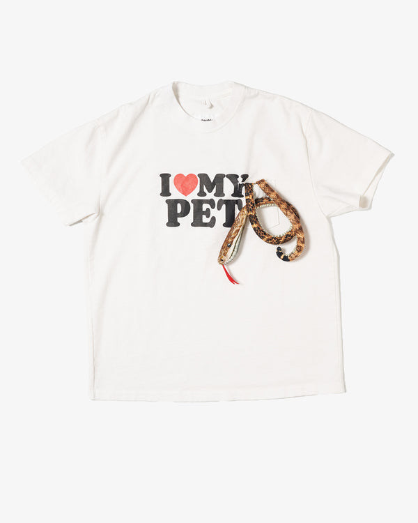 DOUBLET - I Love My Pet T-Shirt - (White)