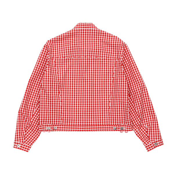 TSTS - Speech Bubbles Tracker Jacket - (Red And Pink Gingham)