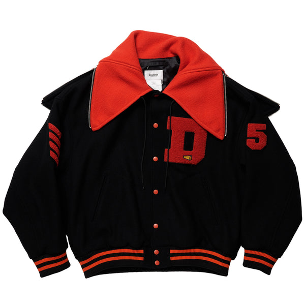 DOUBLET - Petal Mouth Hood Varsity Jacke - (Black)1