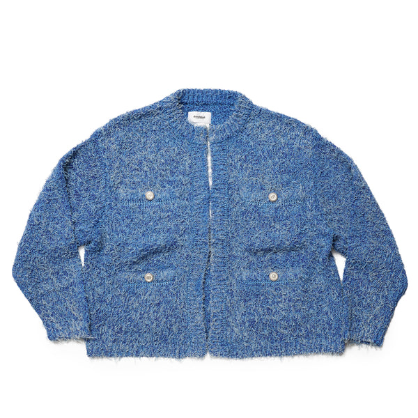 DOUBLET - Tweed Knit Cardigan - (Blue)1