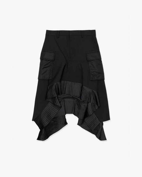 SACAI - Suiting X Nylon Twill Skirt - (Black)