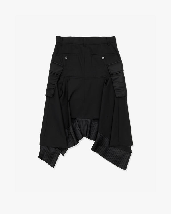 SACAI - Suiting X Nylon Twill Skirt - (Black)