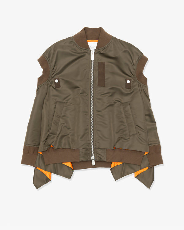 SACAI - Nylon Twill Vest - (D/Khaki)