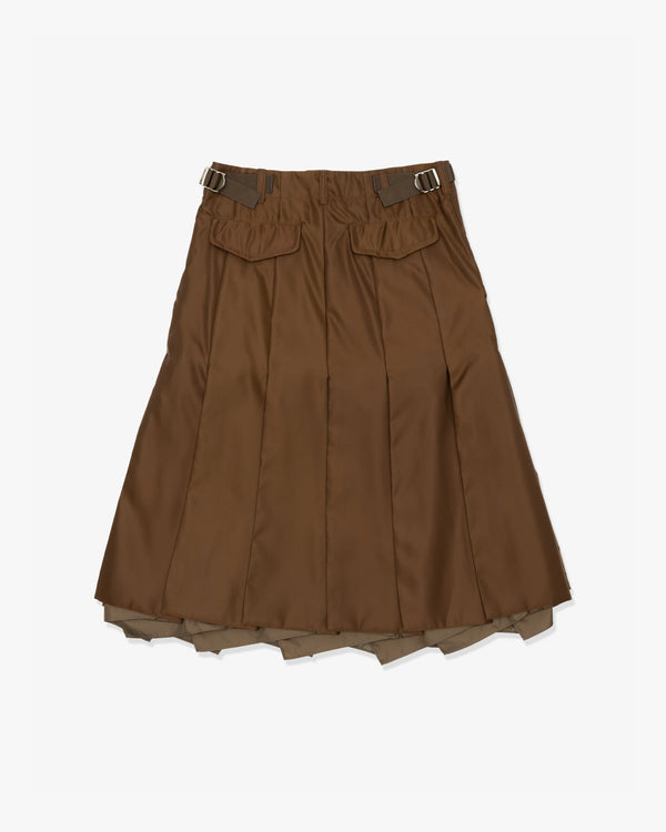 SACAI - Nylon Twill Skirt - (Brown)
