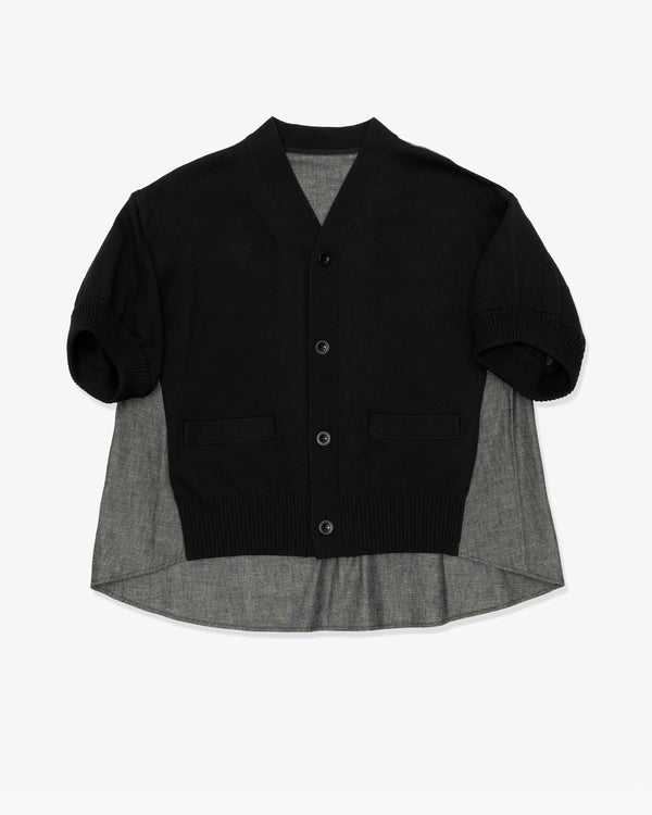 SACAI - Denim X Knit Cardigan - (Black)