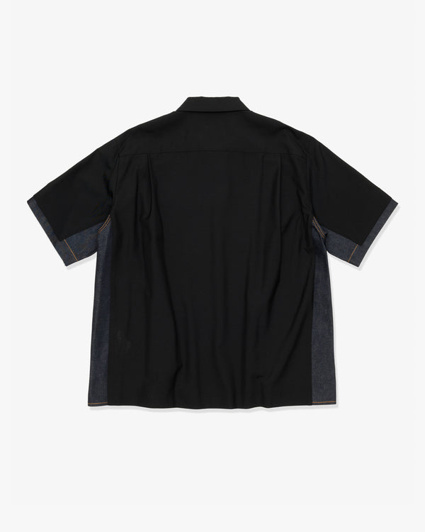 SACAI - Suiting X Denim Shirt - (Black x Indigo)