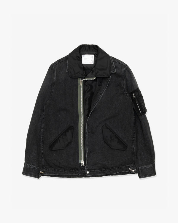 SACAI - Denim X Nylon Twill Blouson - (Black)
