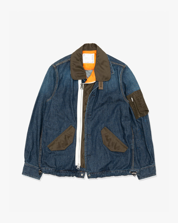SACAI - Denim X Nylon Twill Blouson - (Blue)