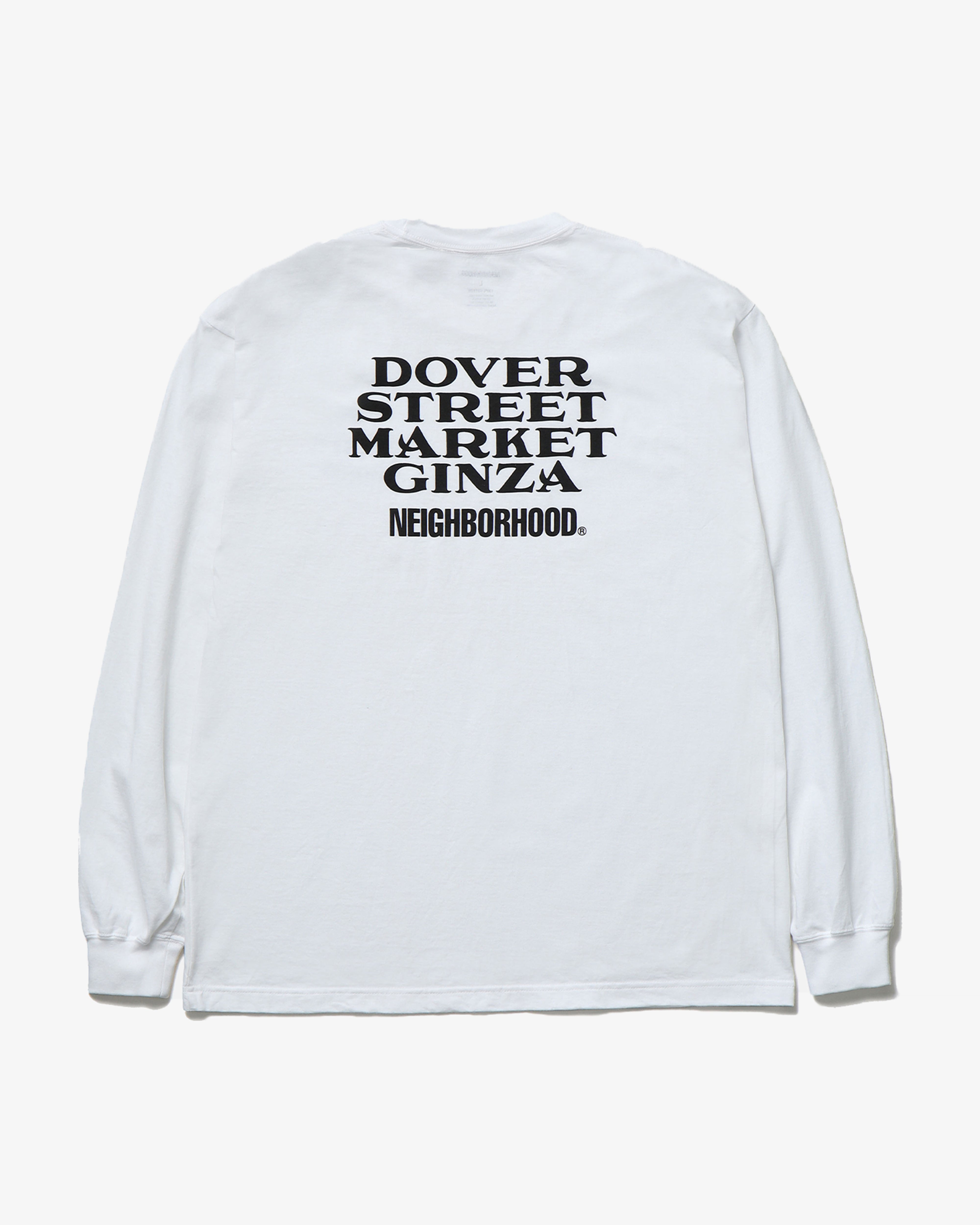 NEIGHBORHOOD Dover Street Market 長袖Tシャツ NEIGHBORHOOD X DSMG: Long Sleeve T-Shirt (White) | DSMG E-SHOP