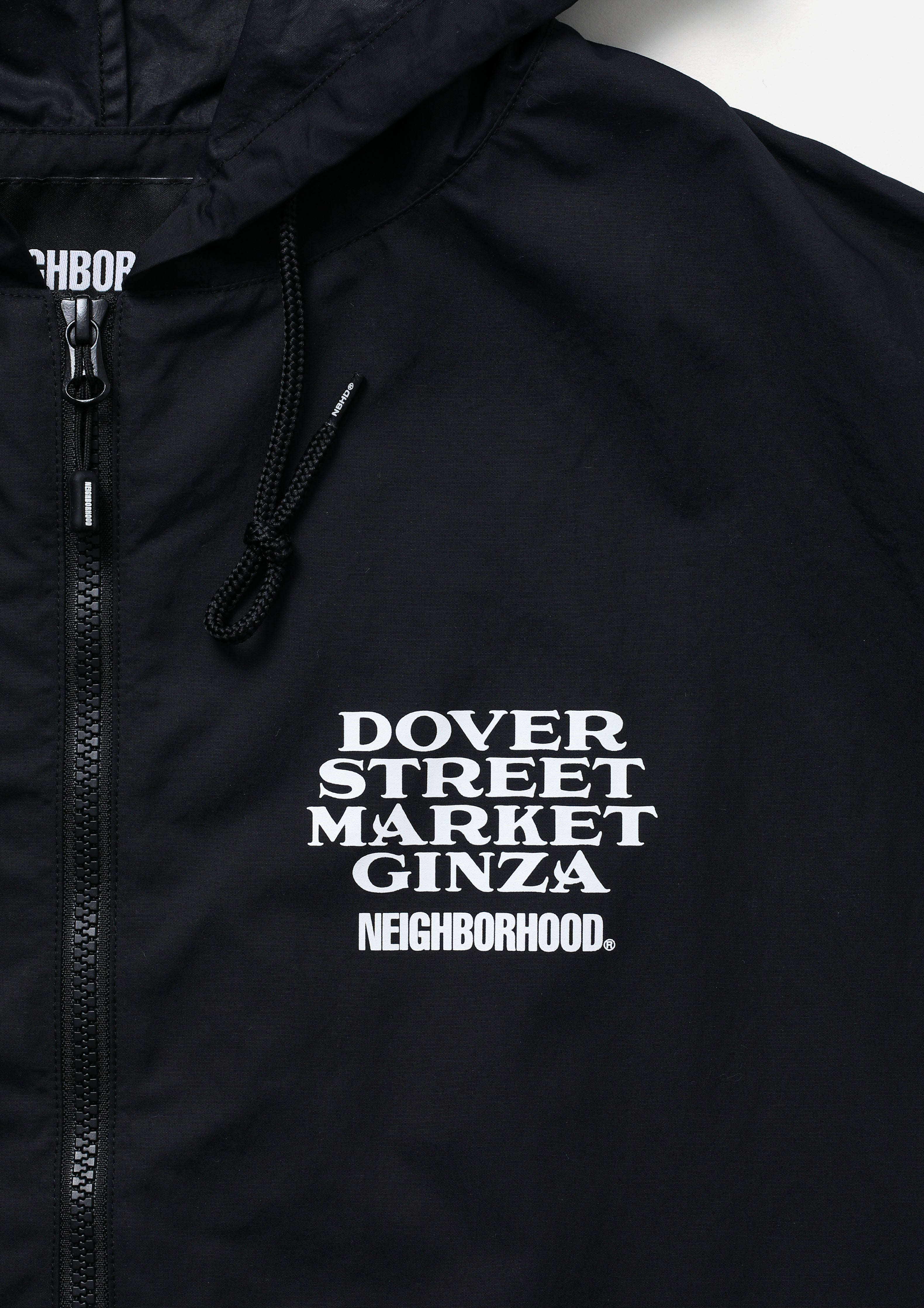 NEIGHBORHOOD X DSMG: Zip Up Hooded Jacket (Black) | DSMG E-SHOP