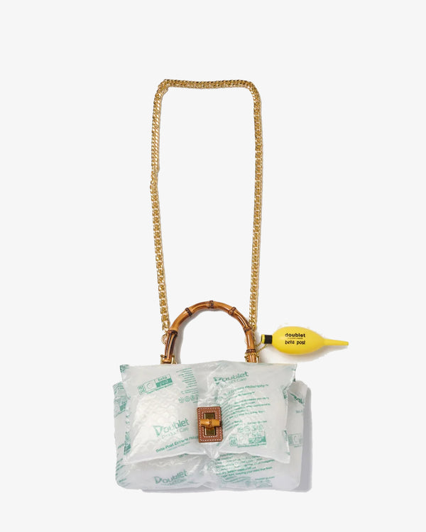 DOUBLET - Air Pillow Bamboo Handle Bag - (Clear Gold)
