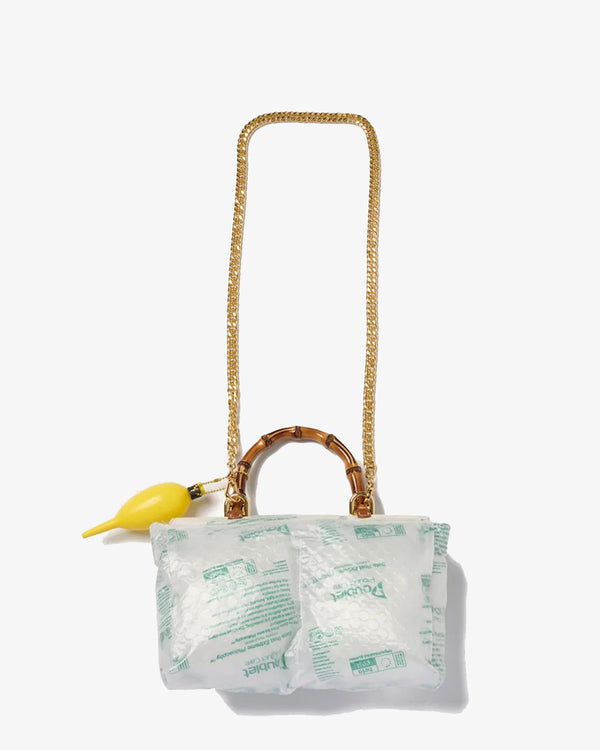 DOUBLET - Air Pillow Bamboo Handle Bag - (Clear Gold)