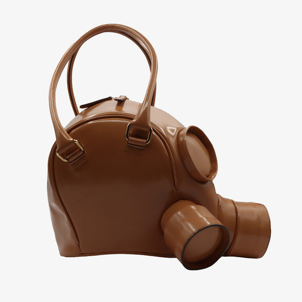 DOUBLET - Gas Mask Leather Handbag - (Camel)