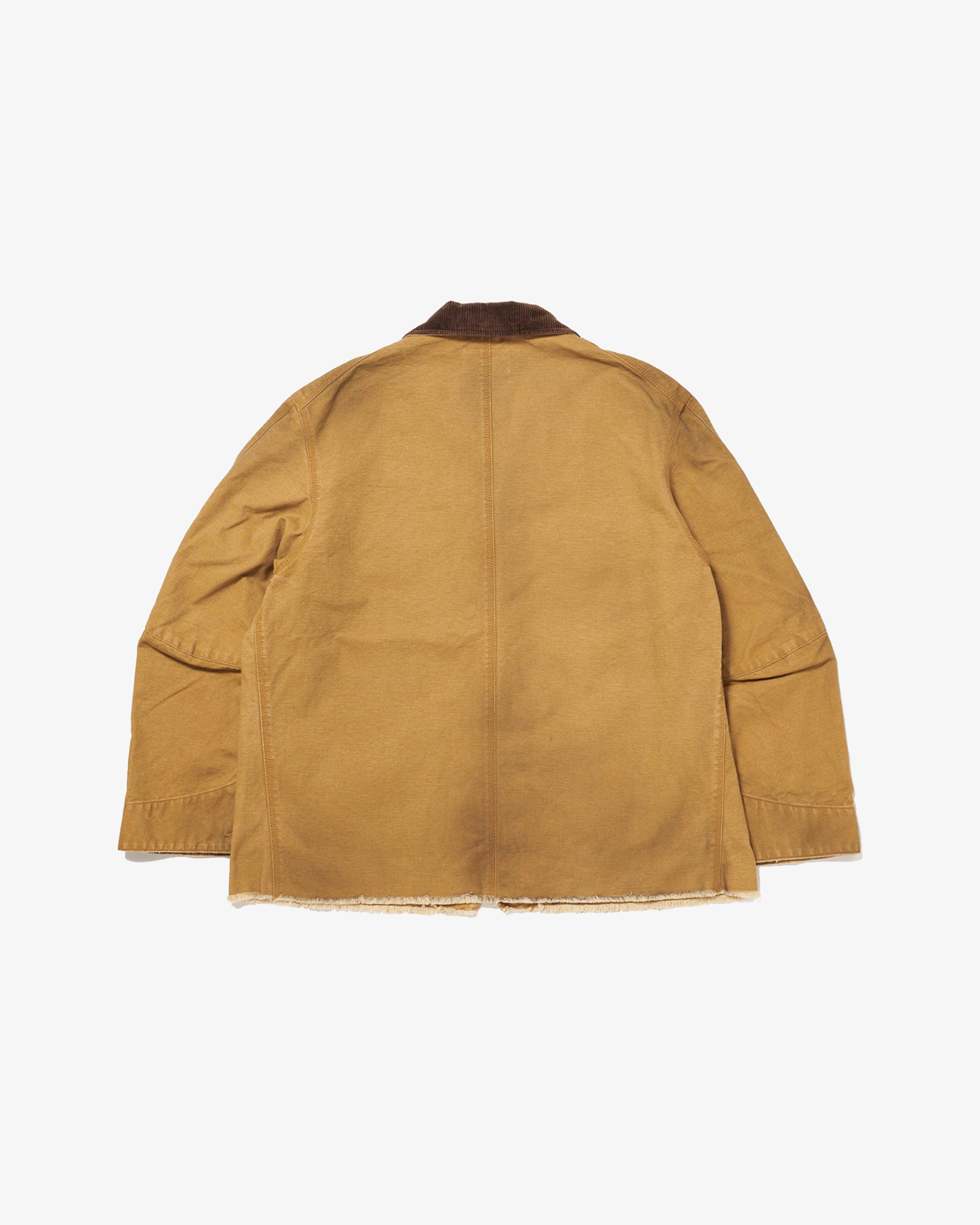 DOUBLET: Vegetable Embroidery Work Jacket (Beige) | DSMG E-SHOP
