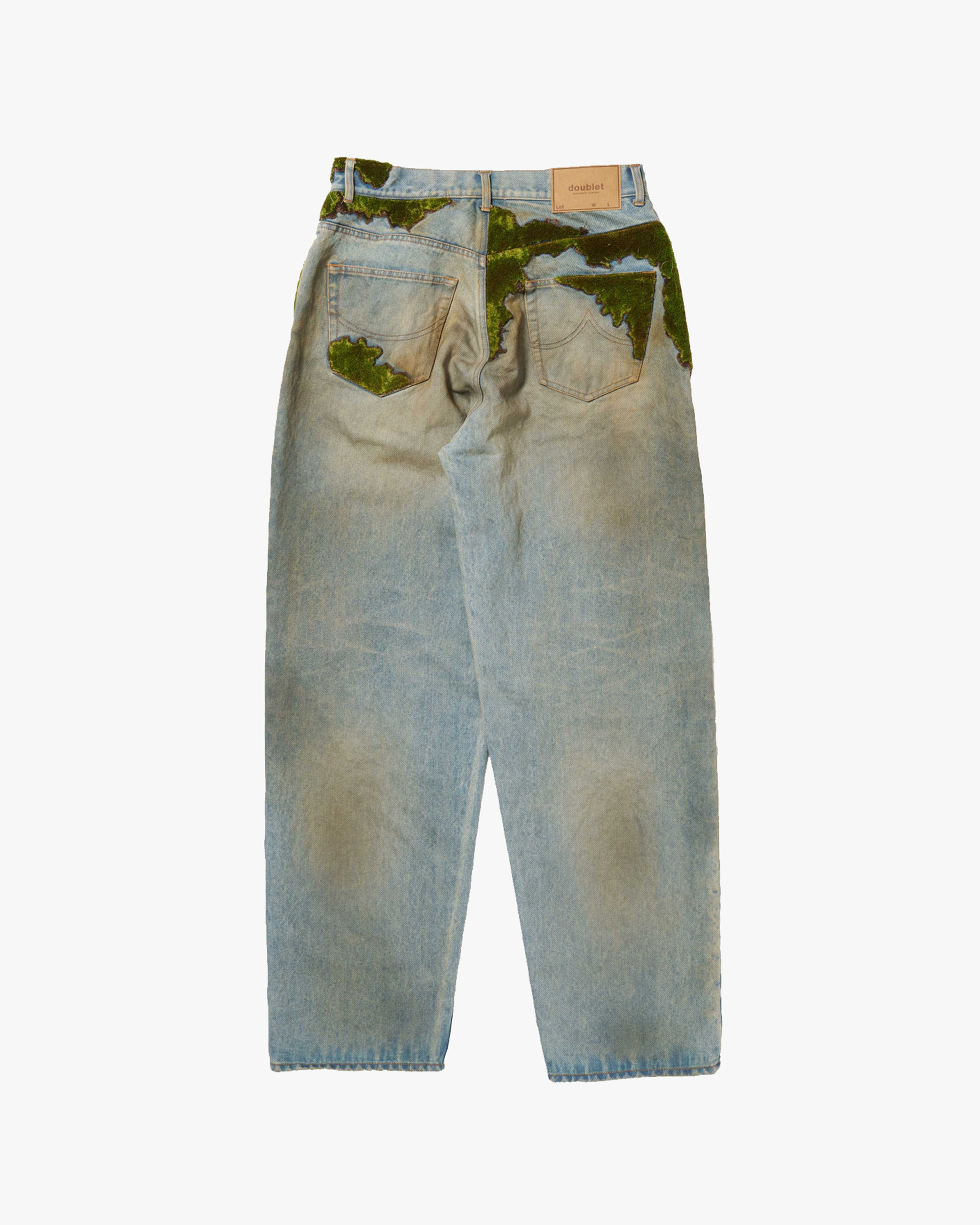 DOUBLET: Moss-Grown Wood Denim Pants (Indigo) | DSMG E-SHOP