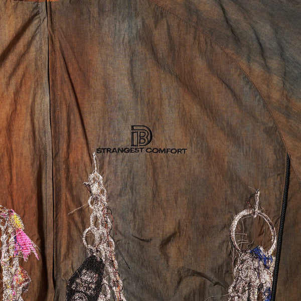 DOUBLET - Embroidered Chain Track Jacket - (Brown)